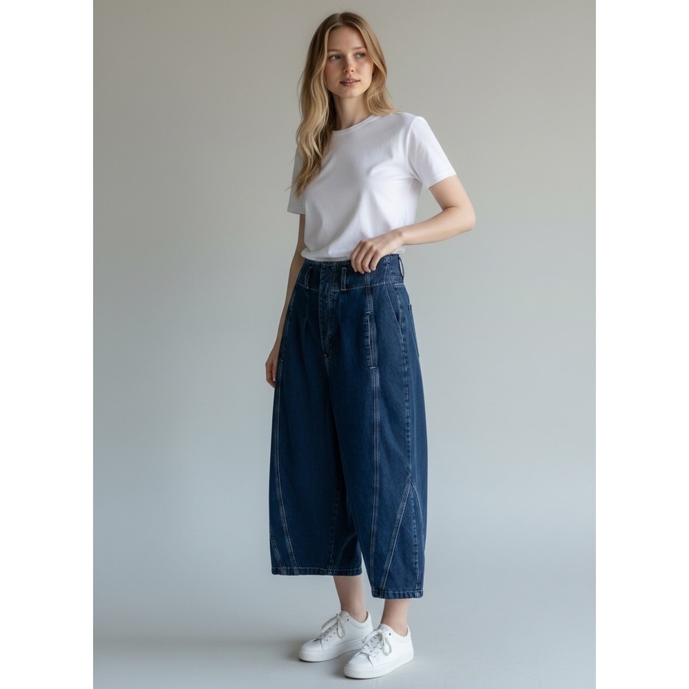 WE THE FREE People Amsterdam High-Rise Barrel Jeans Sz M